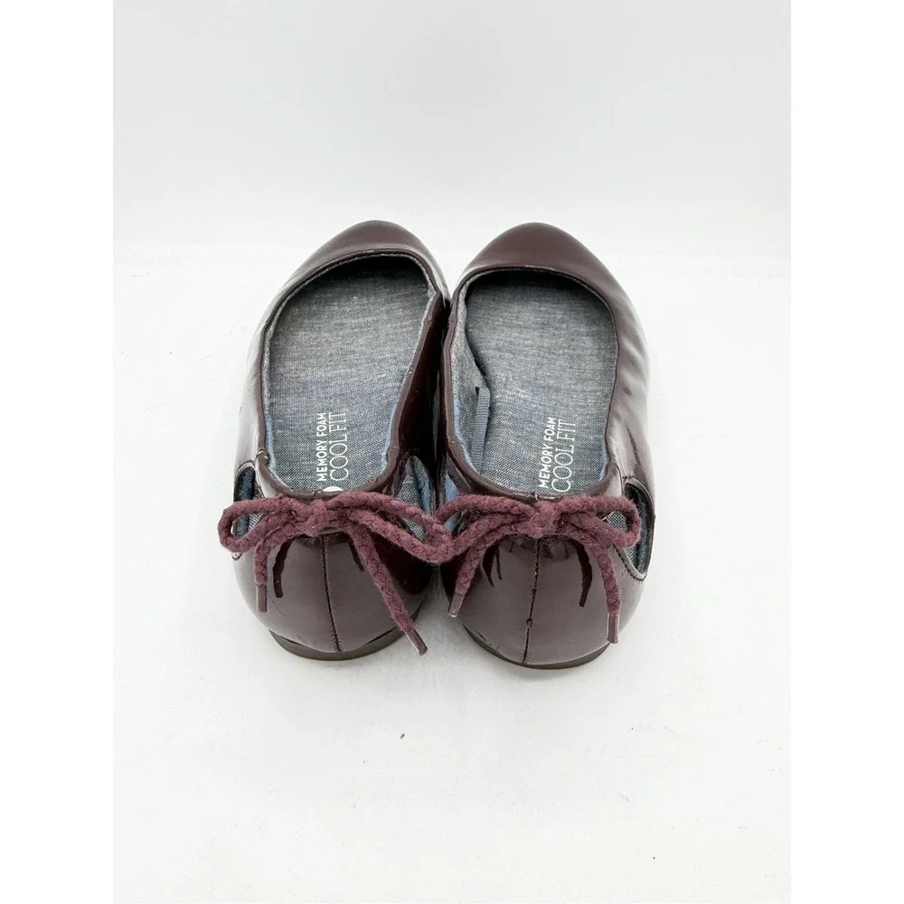 Dr Scholls Women's Really Flat Slip-on Ballet Shoes Glossy Merlot Finish Size 6
